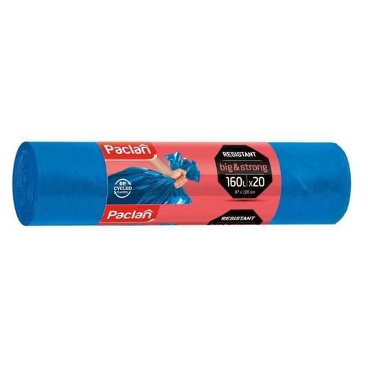 Worki na śmieci Big & Strong 160 l - niebieskie - 20 szt. -zdjęcie numer 1