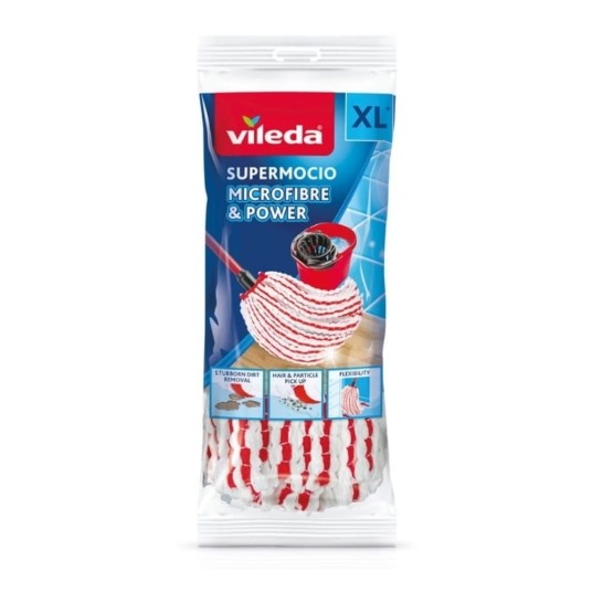 Zapas do mopa - Super Mocio Microfibre & Power - Mop sznurkowy Vileda -zdjęcie numer 1