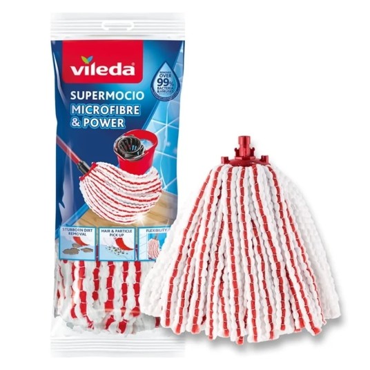 Zapas do mopa - Super Mocio Microfibre & Power - Mop sznurkowy Vileda -zdjęcie numer 4