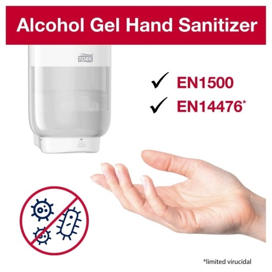 Żel do dezynfekcji Tork 424108 - na bazie alkoholu - system S4 - 1000 ml -zdjęcie numer 6