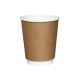 Kubek papierowy z podwójną ścianką - kraft - 250 ml - 25 szt. -zdjęcie numer 1