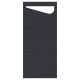 Poszetki Duni Sacchetto® z serwetką Tissue - 8,5 x 19 cm - Czarne - 100 szt -zdjęcie numer 1