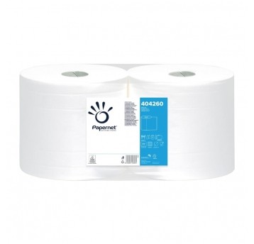 Czyściwo celulozowe Papernet 404260 - 2W - białe - 190,8 m - 2 rolki - system W1