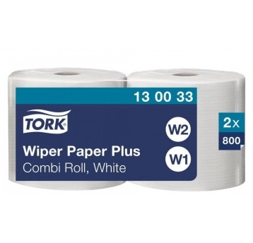 Czyściwo papierowe Tork 130033 - Centerfeed maxi - białe - 264 m - 2 rolki - system W1/W2