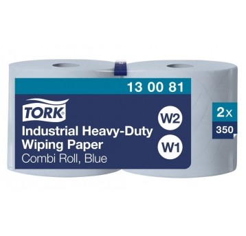 Czyściwo papierowe Tork 130081 - Centerfeed maxi - niebieskie - 119 m - 2 rolki - system W1/W2
