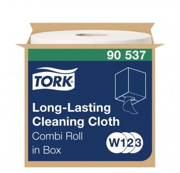 Czyściwo włókninowe Tork 90537 - Centerfeed maxi - białe - 114 m - 1 rolka - system W1/W2/W3