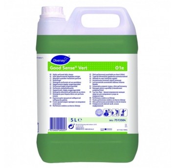 Diversey Good Sense Vert - uniwersalny preparat myjący - zielone jabłko - 5 l