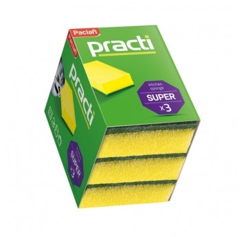 Gąbki do naczyń Practi - 3 szt.