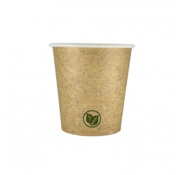 Kubek papierowy 0% plastiku - kraft - 100 ml - 50 szt.