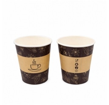 Kubek papierowy 0% plastiku - z nadrukiem - 180 ml - 50 szt.