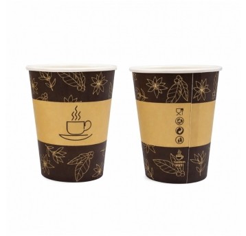 Kubek papierowy 0% plastiku - z nadrukiem - 250 ml - 50 szt.