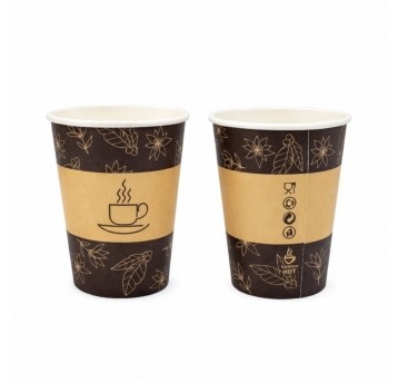 Kubek papierowy 0% plastiku - z nadrukiem - 300 ml - 50 szt.