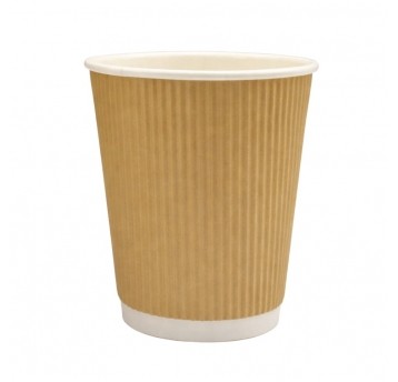 Kubek papierowy z podwójną ścianką 0% plastiku - Kraft - 250 ml - 25 szt.
