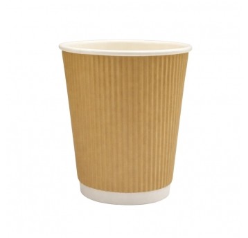 Kubek papierowy z podwójną ścianką 0% plastiku - Kraft - 300 ml - 25 szt.