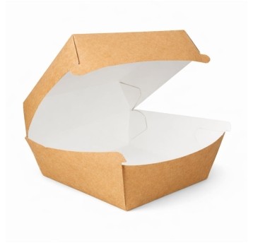 Opakowanie na burgera 14,5 x 14,5 x 10 cm - kraft - 75 szt.
