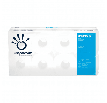 Papier toaletowy Papernet 413395 - 2 warstwy - 15,4 m - 8 rolek - T4