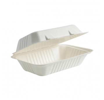 Pojemnik menu box BIO z włókna 1/2 obiadu - 22 x 15 cm - 50 szt.