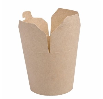 Pojemnik papierowy zamykany - noodle box / kebab box - kraft - 1000 ml - 50 szt.