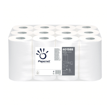 Ręczniki Papernet 401588 - Mini Biały - 1 warstwa - 117 m - 12 rolek