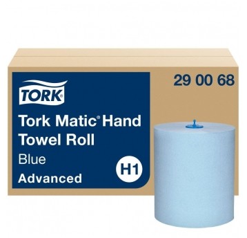 Ręczniki papierowe Tork 290068 - Matic - system H1 - 150 m - niebieski - 6 rolek