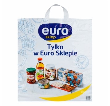 Reklamówki ldpe z logiem EURO - 45 x 49 cm - 55μm - 50 szt.