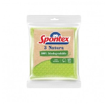 Ściereczki Natura Spontex - gąbczaste - biodegradowalne - 3 szt.