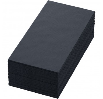 Serwetki Duni Tissue 202863 - 40 x 40 cm - czarne 1/8 - 250 szt.