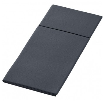 Serwetki Duniletto BIO z kieszonką - poszetki na sztućce - 40 x 33 cm - czarne - 65 szt.