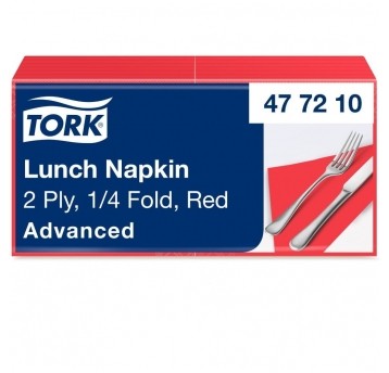 Serwetki lunchowe Tork 477210 - czerwone - 32,8 cm - 200 szt.