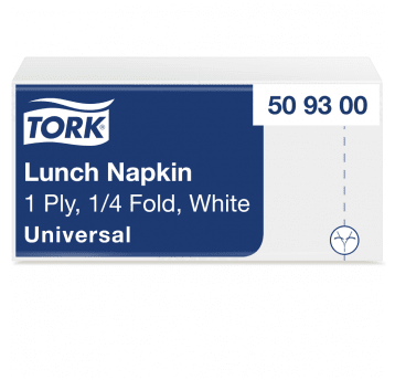 Serwetki lunchowe Tork 509300 - białe - 32,5 cm - 500 szt.