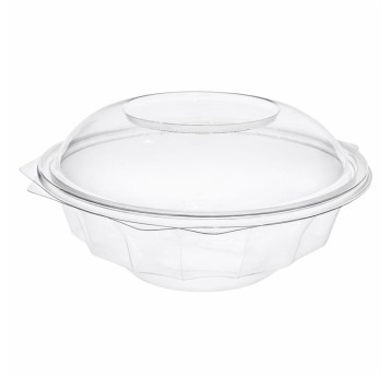 SH150/375 - okrągły pojemnik sałatkowy PET z zamknięciem - 375 ml - 75 szt.