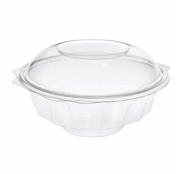 SH150/500 - okrągły pojemnik sałatkowy PET z zamknięciem - 500 ml - 75 szt.