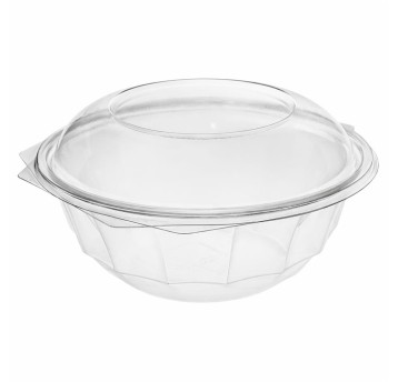 SH190/1000 - okrągły pojemnik sałatkowy PET z zamknięciem - 1000 ml - 120 szt.