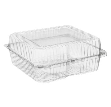 SL 70 - pojemnik na ciasto - 17 x 17 x 7,5 cm - PET - 50 szt.