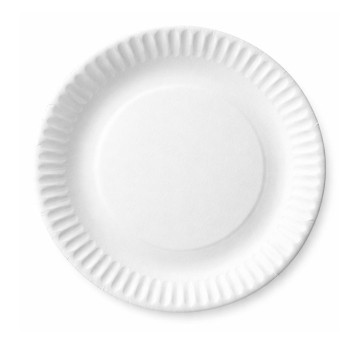 Talerz papierowy biały - średnica 15 cm - 100 szt.