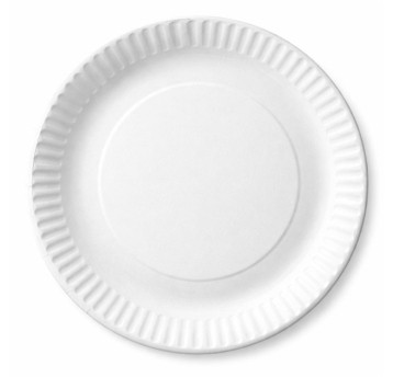 Talerz papierowy biały - średnica 18 cm - 100 szt.