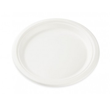 Talerze z trzciny cukrowej - 22 cm - biodegradowalne - 50 szt.