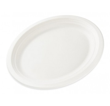 Talerze z trzciny cukrowej - półmiski owalne - 32 x 25 cm - 50 szt.