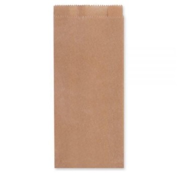Torebki na pieczywo - fałdowe papierowe - brązowe - 27 x 12 x 5 cm - 1000 szt.