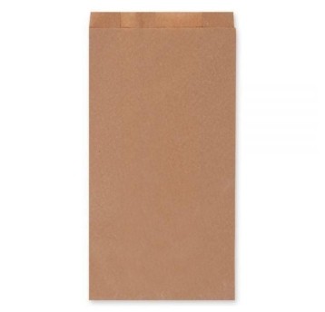 Torebki na pieczywo - fałdowe papierowe - brązowe - 28 x 15 x 6,5 cm - 1000 szt.