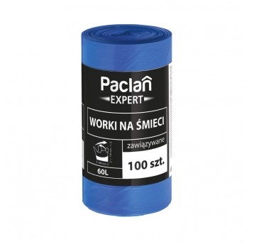 Worki na śmieci Expert 60 l - niebieskie - 100 szt.