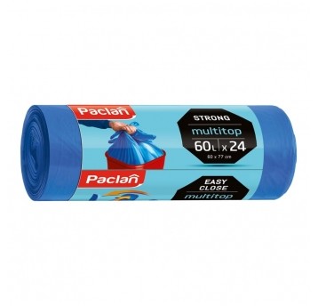 Worki na śmieci Multitop 60 l - niebieskie - 24 szt.