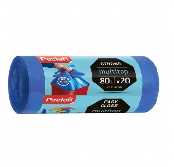 Worki na śmieci Multitop 80 l - niebieskie - 20 szt.
